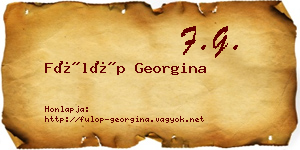 Fülöp Georgina névjegykártya